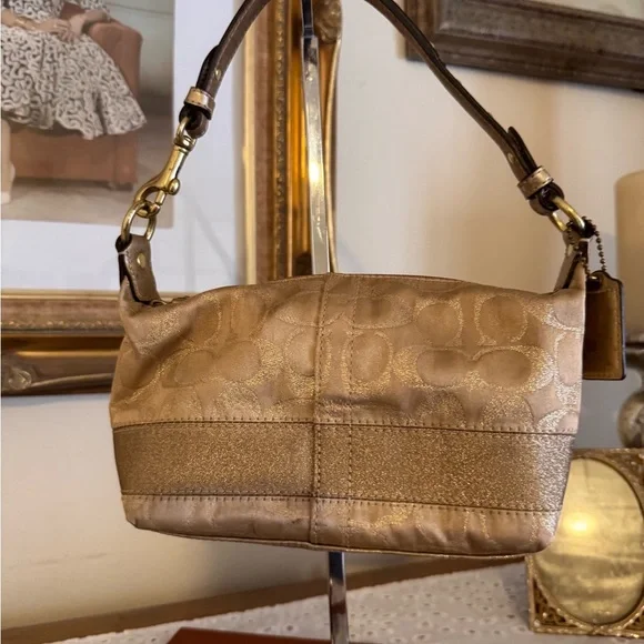 Coach Gold Handbag - Picture 6 of 14